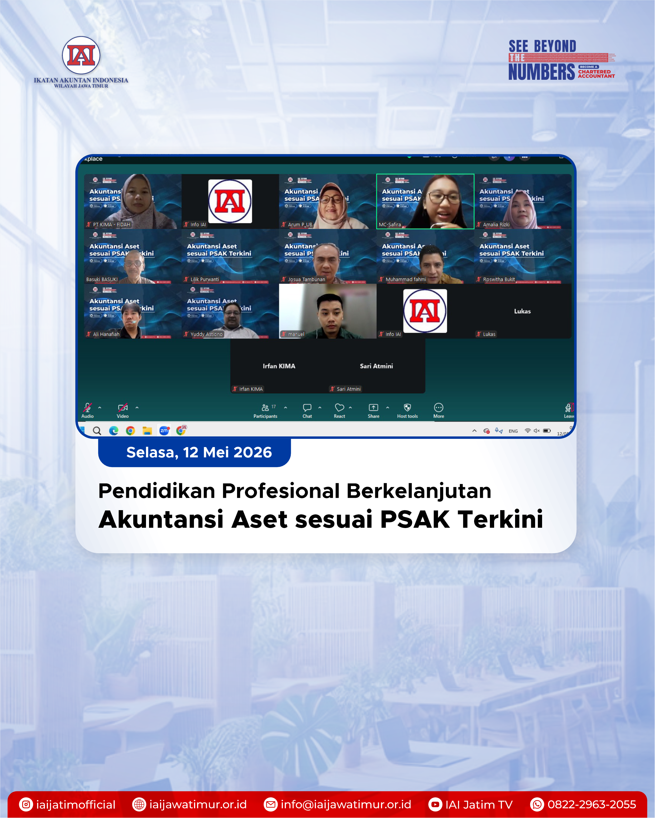 Perdalam Pemahaman Standar Terbaru, IAI Jatim Gelar PPL Online "Akuntansi Aset Sesuai PSAK Terkini"